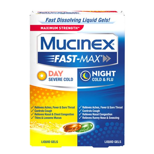 Photo 1 of  Mucinex Max Strength Cold & Flu Medicine - Day & Night - Liquid Gels - 24ct BEST BY 04 2025