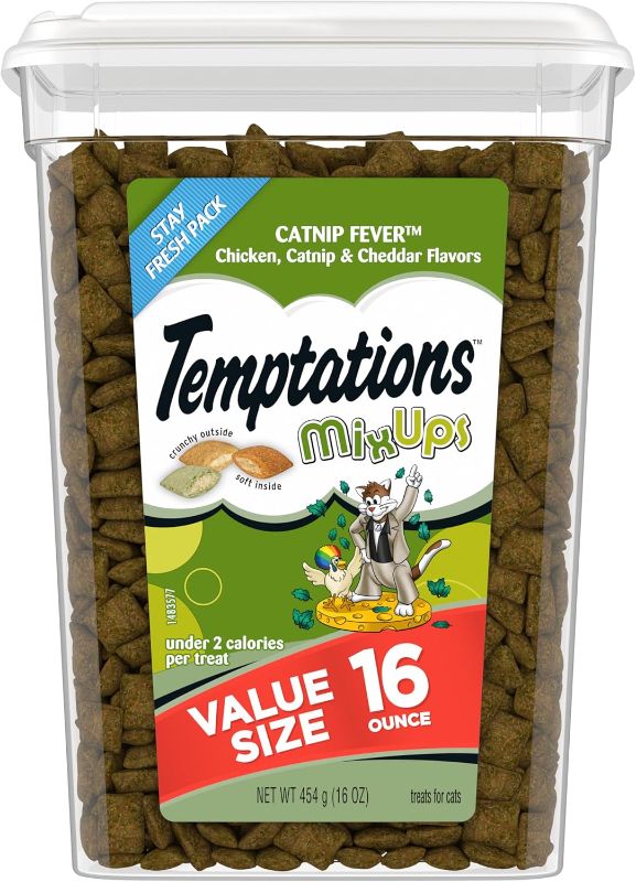 Photo 1 of  TEMPTATIONS MixUps Treats for Cats CATNIP FEVER Flavor 16 Ounces BEST BY 30 OCT 2025