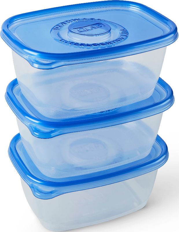 Photo 1 of  Glad 64 Oz Clear Food Storage Container Set 3 Pk 