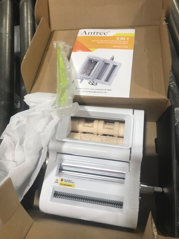 Photo 1 of  ANTREE 3-IN-1 Pasta Attachment & Ravioli Attachment for KitchenAid Stand Mixers, Pasta Maker Assecories included Pasta Sheet Roller, Spaghetti Cutter and Ravioli Maker Attachment 