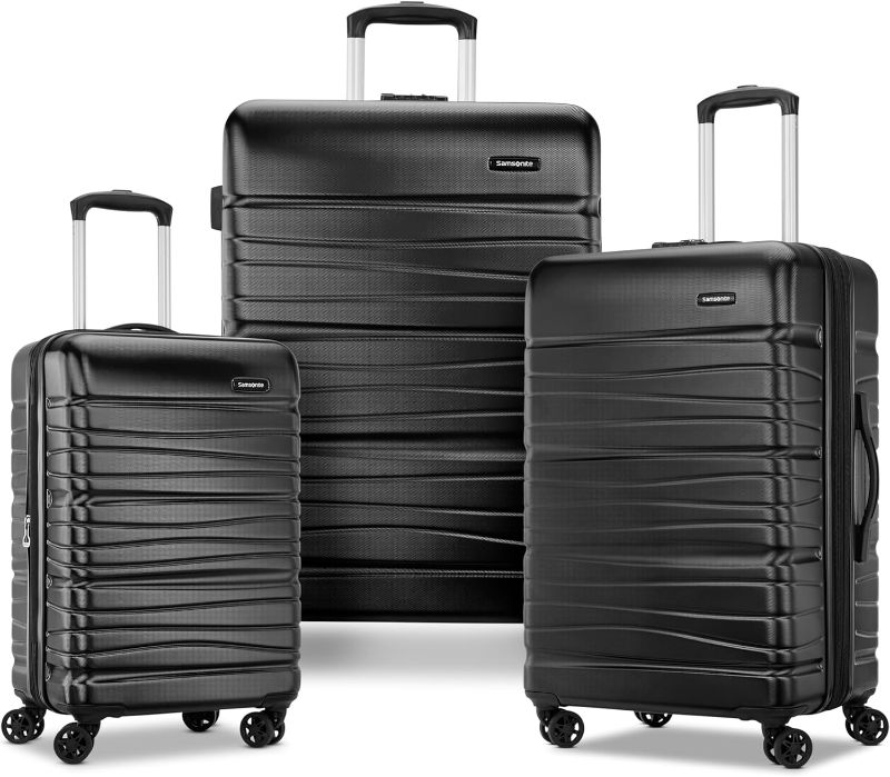 Photo 1 of  Samsonite Evolve SE Hardside Expandable Luggage with Double Spinner Wheels, Bass Black, 3PC SET (CO/M/L) 