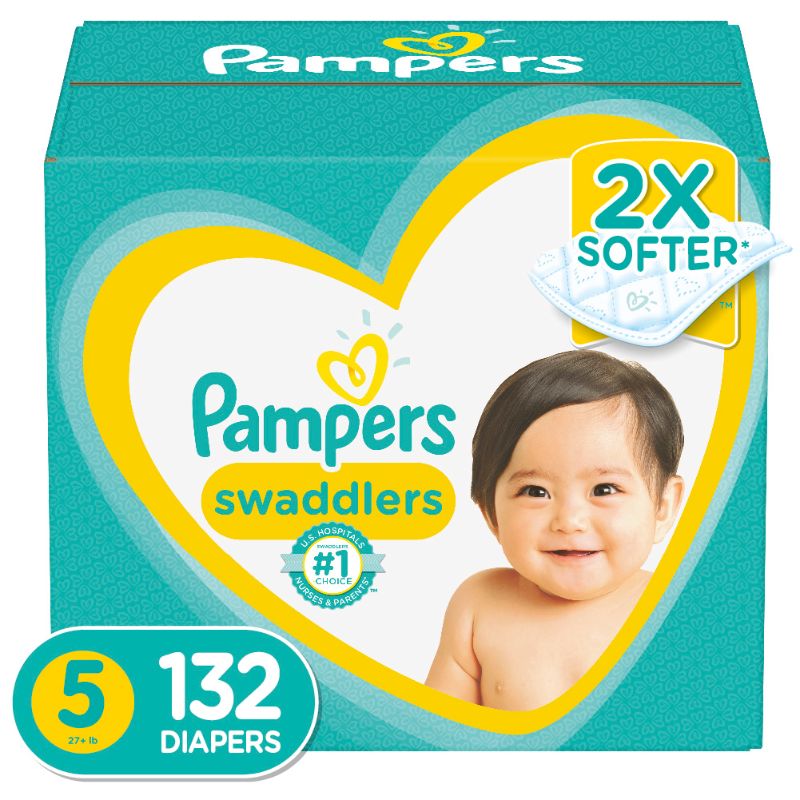 Photo 1 of  Pampers Swaddlers Diapers SIZE 5, 132 COUNT