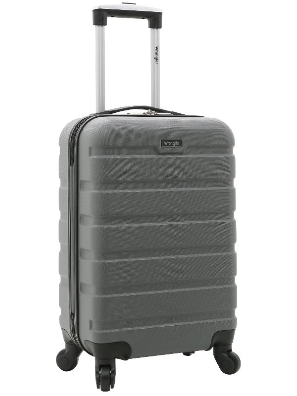 Photo 1 of  Wrangler 20 in. Gray Basic Rolling Hardside Carry-on with Spinner Wheels, Grey 