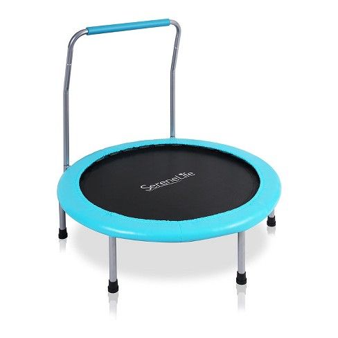 Photo 1 of  SereneLife 36 Inch Kids Indoor Outdoor Fitness Trampoline W/ Padded Frame Cover 