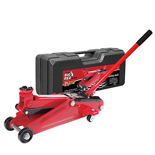 Photo 1 of  Big Red 8075591 14.93 in. 5000 Lbs Hydraulic Automotive Trolley Jack Red 