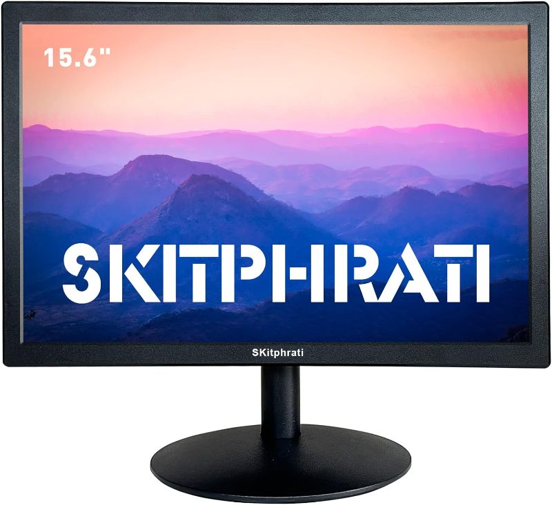 Photo 1 of 15.6 Inch Small PC Monitor, FHD VA 1080P Desktop Display with 1920x1080 99% sRGB HDMI VGA Ports, VESA Mounting, LED Monitor for PC, Laptop and Computer, Black
