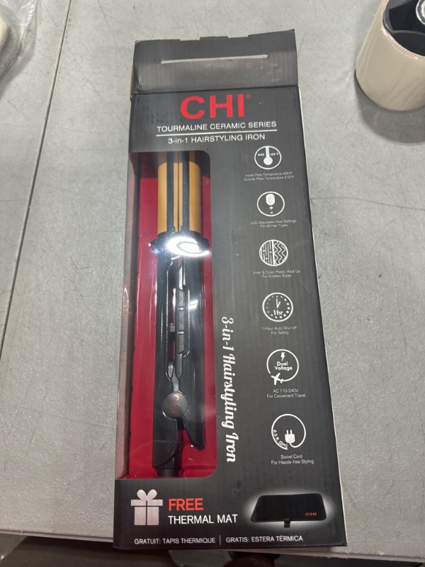 Photo 1 of CHI Ceramic Curling Iron, Hair Curler For Shiny, Frizz-Free, & Healthy Hair, Auto Shut-Off & 5 Foot Swivel Cord, 1" Barrel