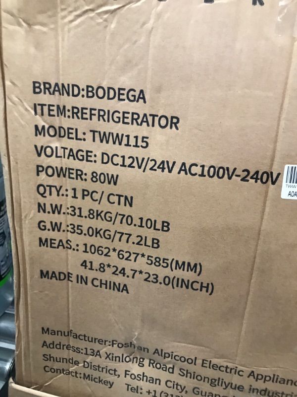 Photo 1 of BODEGACOOLER 12 Volt Car Refrigerator, RV Car Fridge Dual Zone APP Control, Portable Freezer,121 Quart (115L) -4?-68? RV Electric Compressor Cooler 12/24V DC &100-240V AC for Outdoor, Camping, Travel