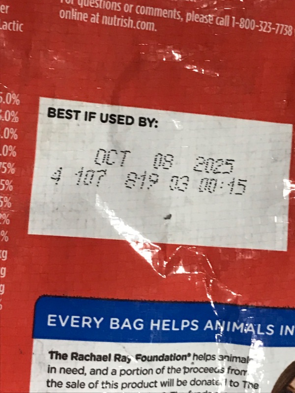 Photo 4 of *BB: 10/08/2025* Rachael Ray Nutrish Premium Natural Dry Dog Food with Added Vitamins, Minerals & Taurine, Real Beef, Pea, & Brown Rice Recipe, 40 Pounds (Packaging May Vary)