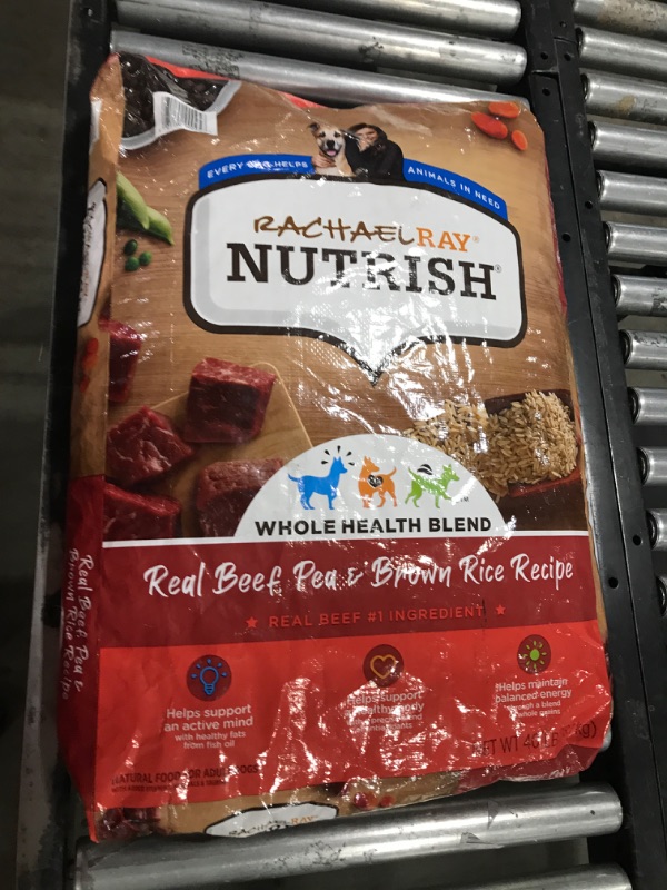 Photo 2 of *BB: 10/08/2025* Rachael Ray Nutrish Premium Natural Dry Dog Food with Added Vitamins, Minerals & Taurine, Real Beef, Pea, & Brown Rice Recipe, 40 Pounds (Packaging May Vary)