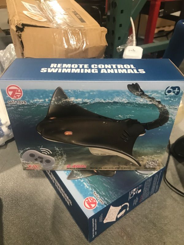 Photo 2 of Remote Control Shark Toys for Kids Age 6-12 Years, Shark Pool Toys, RC SharkRemote Control Shark for Pool, Shark Toys for Boys 6-12, RC Boat for Pool, Manta Ray Toy, Gift for 6 7 8-12 Kids Brown