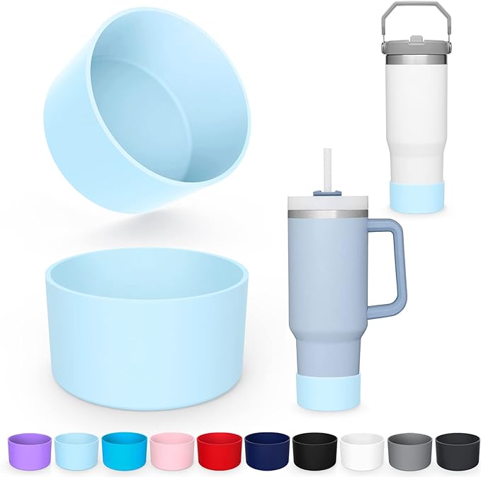 Fodera In Silicone Per Tazza Stanley – Antiscivolo, Protettiva, Adatta A Quencher E Bottiglie Con Fondo Da 7.5cm, Colorata E Pratica