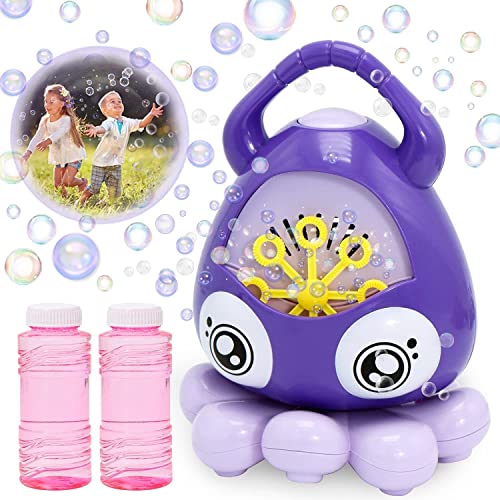 Photo 1 of  JOYIN Bubble Machine Blower for Toddlers, Octopus Auto Bubble Maker Easy to Use with Bubble Solutions for Kids 3000+ Bubbles/min, Portable Bubble Toys 