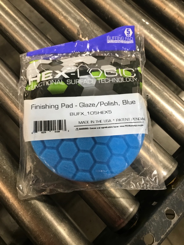 Photo 2 of  Blue Hex-Logic Car Polishing/Finishing Pad, 5 Inch | Polish & Protect | Chemical Guys 