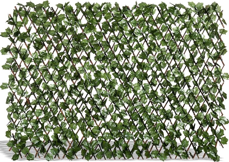 Photo 1 of  DOEWORKS Expandable Fence Privacy Screen for Balcony Patio Outdoor, 1PC Faux Ivy Fencing Panel for Backdrop Garden Backyard Home Decorations 