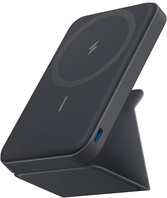 Photo 1 of Anker Magnetic Battery, 5,000mAh Foldable Magnetic Wireless Portable Charger with Stand and USB-C (On The Side), Only for iPhone 15/15 Plus/15 Pro/15 Pro Max, iPhone14/13 Serie
