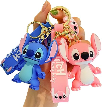 Photo 1 of Tonsamvo 2PCS Cute Keychain Cartoon Keychains Backpack Key Chain Wristlet Keychain Accessories Car Charms for Women 