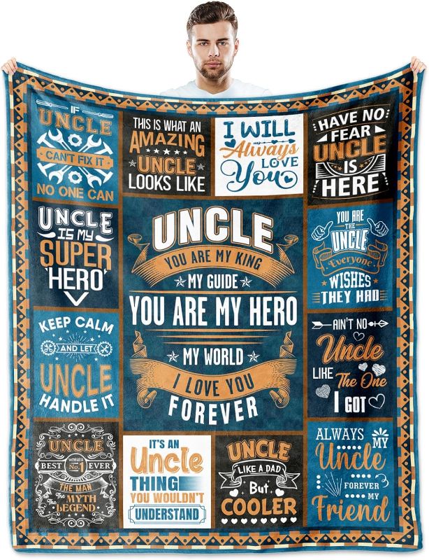 Photo 1 of Uncle Gifts from Niece, Uncle Birthday Gifts, Gifts for Uncle Throw Blanket 60"x50", Uncle Gifts from Nephew, Uncle Gifts, Best Uncle Gifts, Uncle Gifts for Christmas, Fathers Day Uncle Gifts Ideas 