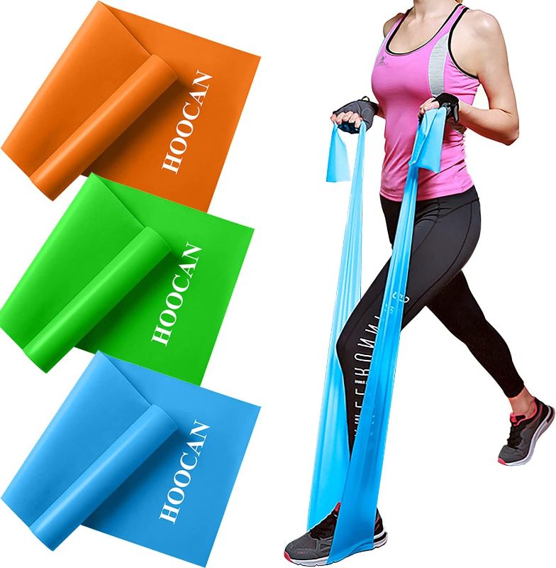 Photo 1 of Hoocan Resistance Bands Elastic Exercise Bands Set for Recovery, Physical Therapy, Yoga, Pilates, Rehab,Fitness,Strength Training 