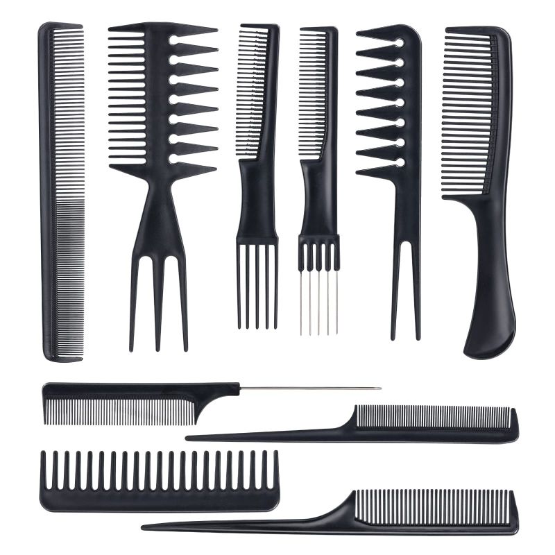 Photo 1 of 10 PCS Hair Combs Set Hair Stylists Professional Styling Comb Set for All Hair Types & Styles