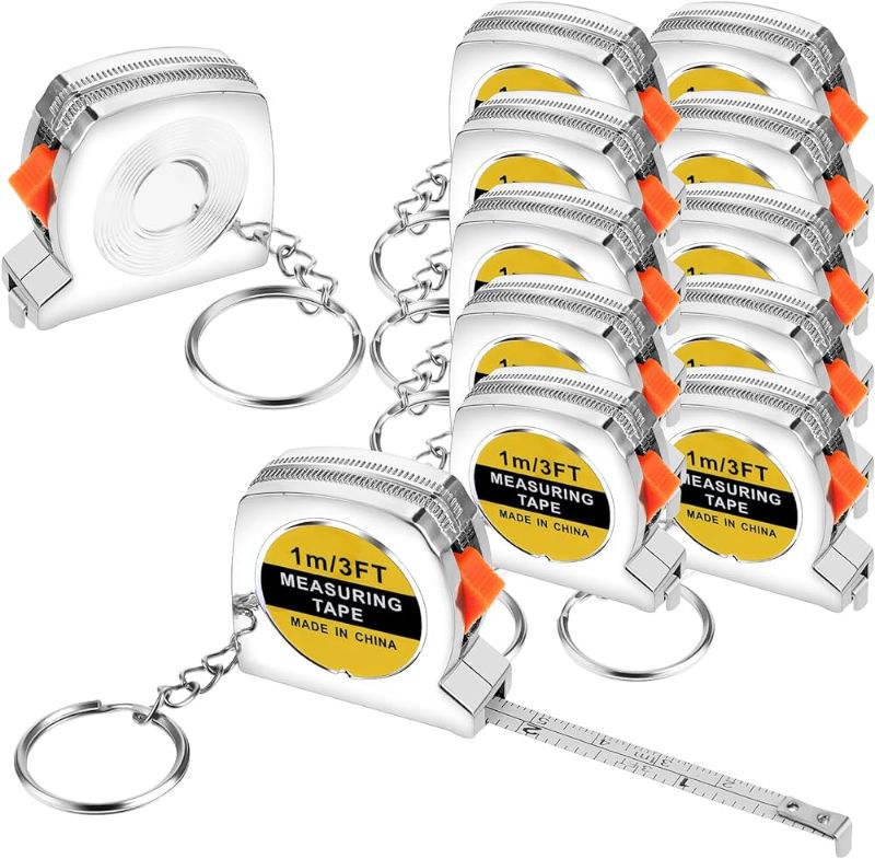 Photo 1 of (200 Pieces) Keychain Tape Measure Mini Tape Measure Functional Pocket Tape Measure Small Tape Measure Retractable for Adult Kids Construction Affair Birthday Party Favors Goody Bag Stuffers Prizes 