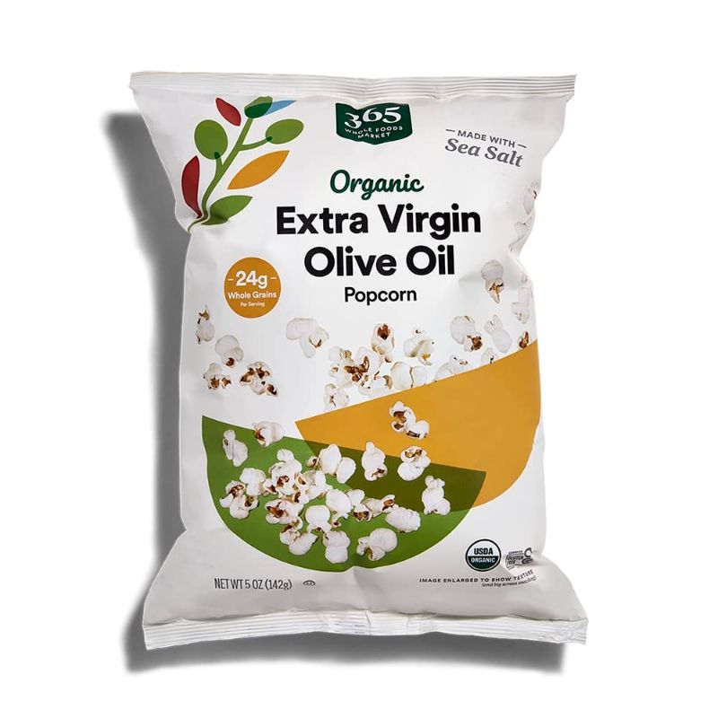 Photo 1 of 365 by Whole Foods Market, Organic Extra Virgin Olive Oil and Sea Salt Popcorn, 5 Ounce (Pack of 2) 