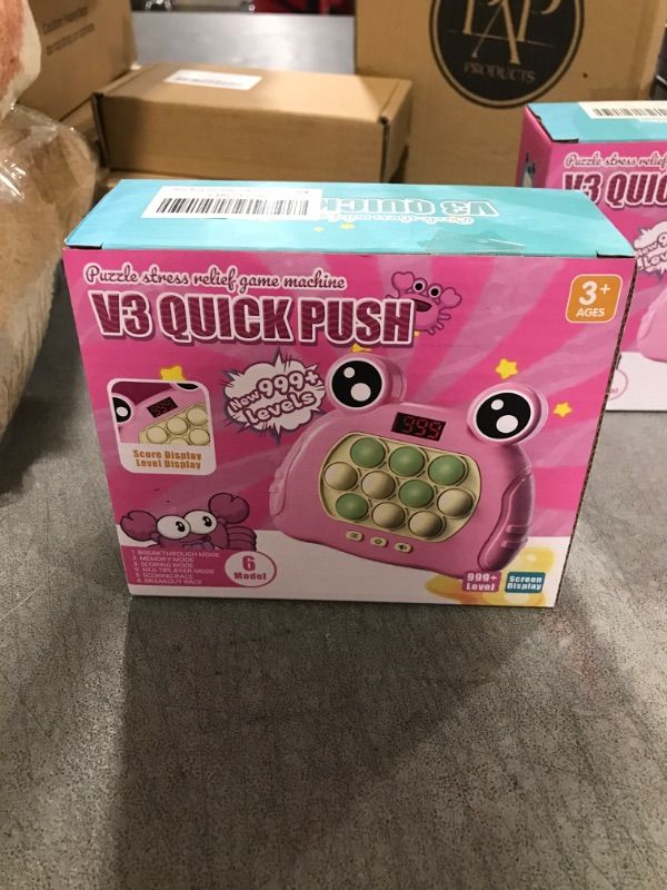 Photo 1 of Fast Push Game Fidget Toys, Upgraded Flashing Handheld Game Sensory Toys for Kids, Light up Pop Game Sensory Fidget STEM Toys for Kids Ages 3-12 for Boys and Girls, Birthday Gift Yellow