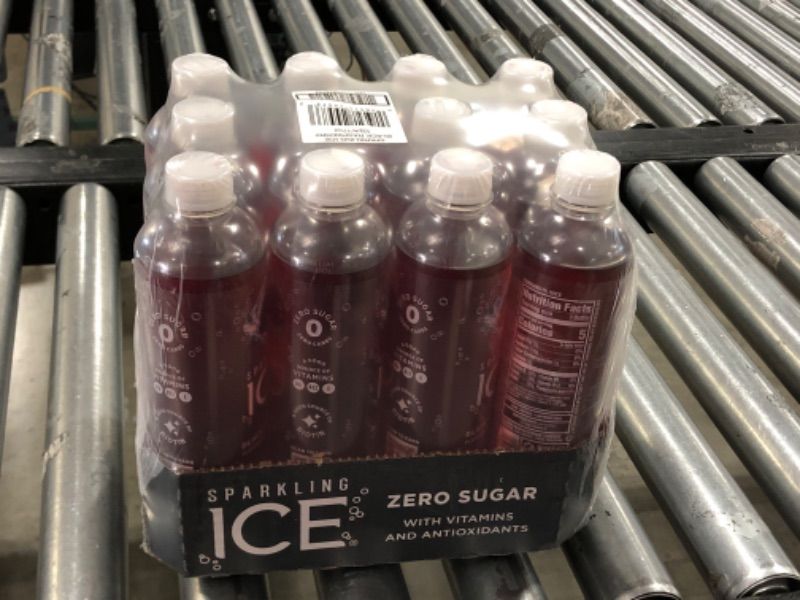 Photo 2 of *Best By: 07/19/2024* Sparkling Ice, Black Cherry Sparkling Water, Zero Sugar Flavored Water, with Vitamins and Antioxidants, Low Calorie Beverage, 17 fl oz Bottles (Pack of 12)
