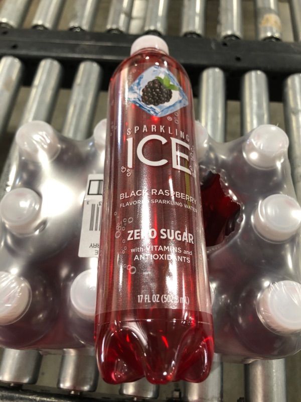 Photo 2 of *Best By: 07/19/2024* Sparkling Ice, Black Raspberry Sparkling Water, Zero Sugar Flavored Water, with Vitamins and Antioxidants, Low Calorie Beverage, 17 fl oz Bottles (Pack of 12)
