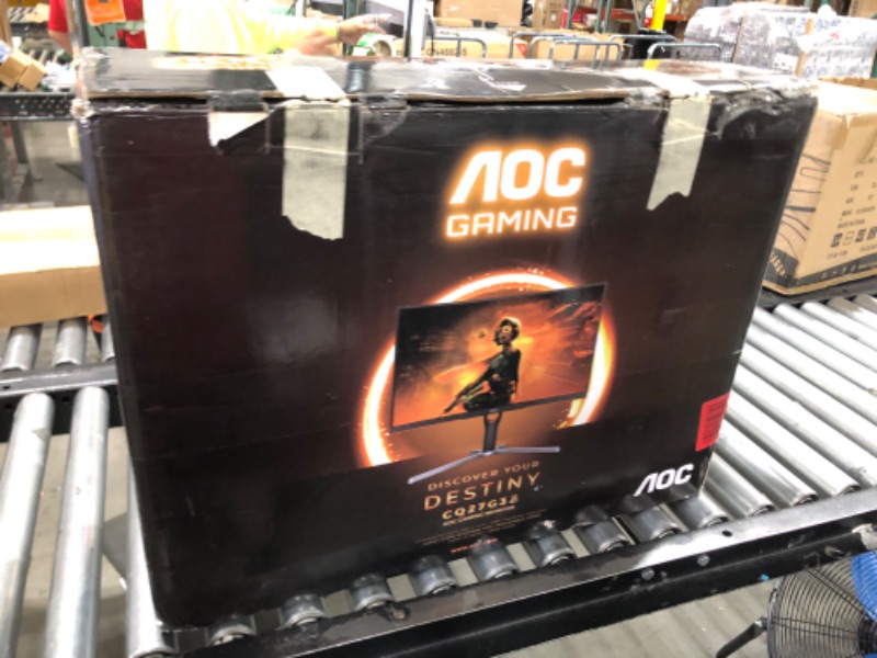 Photo 2 of AOC CQ27G3Z 27" Curved Gaming Monitor, QHD 2K 2560x1440, 1000R VA, 240Hz 0.5ms, FreeSync Premium, Height Adjustable Stand, Xbox PS5 Switch, 3-Year Zer
