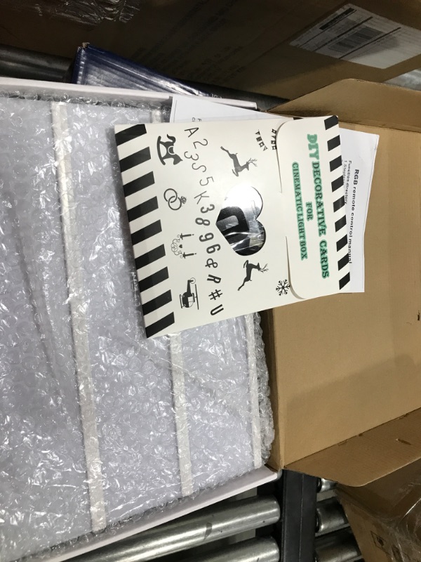 Photo 1 of Gemaxvoled Cinema Light Box- A4 Size Color Changing Cinematic Light Up Box Sign with 160 Letters Numbers and Symbols, Personalized LED Lightbox for Home Decor,Wedding,Birthday Parties large A4 RGB(11.8X9X2.2inch)