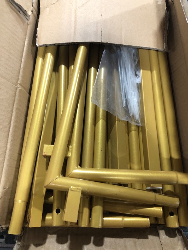 Photo 1 of HAITRAL Gold Square Backdrop Stand | Wedding Balloon Arch Stand Metal Arch Stand for Ceremony | 6.6FT Arched Backdrop Frame for Birthday Party Baby Photo Garden Background Decoration