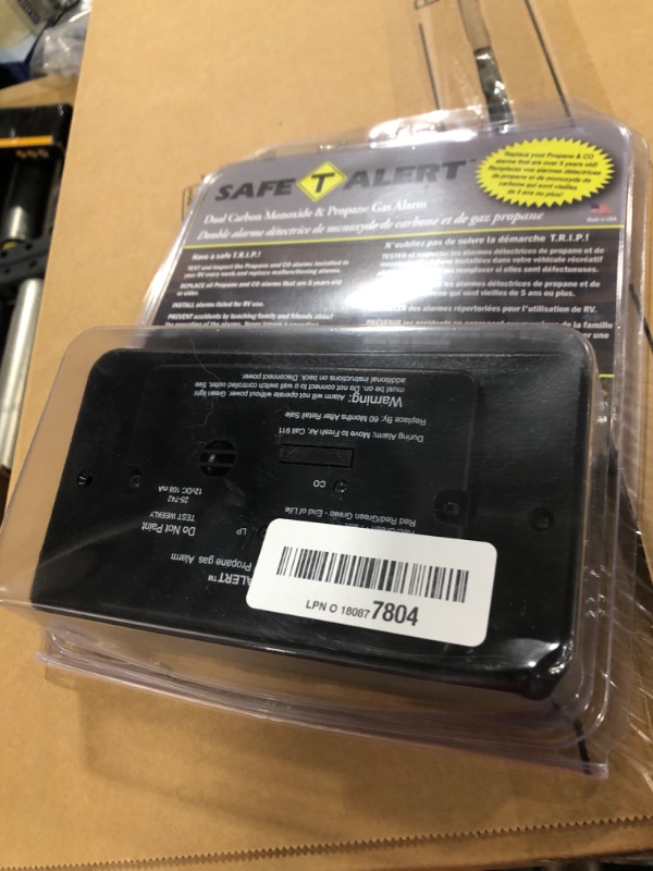 Photo 1 of 25-742-BL-TR Flush Mount Combination Carbon Monoxide/Propane Alarm with Trim Ring 12V DC Hard Wire - Black