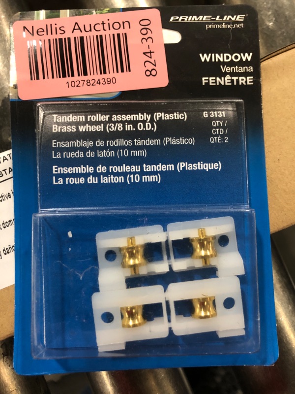 Photo 1 of Prime-Line G 3131 Sliding Window Tandem Roller Assembly, 3/8 In. Brass Rollers (2 Pack)