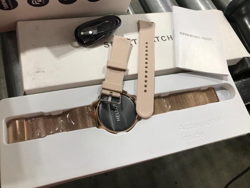 Photo 3 of Smart Watches for Women?1.39" Fitness Tracker with Answer/Make Calls/Sleep Monitor/IP67 Waterproof /120 Sport Mode/Sleep Monitor Watch for Android iOS (Rose Gold)