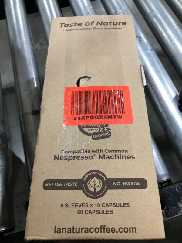 Photo 1 of La Natura Organic Lungo Forte Coffee Pods - Medium Roast Arabica Coffee Capsules for Nespresso Original Line Machines - Compostable Capsules, Aluminum-Free - Single-Serve Pods (60 Count) Lungo Forte 1 Count (Pack of 60)
Exp 02/15/2025