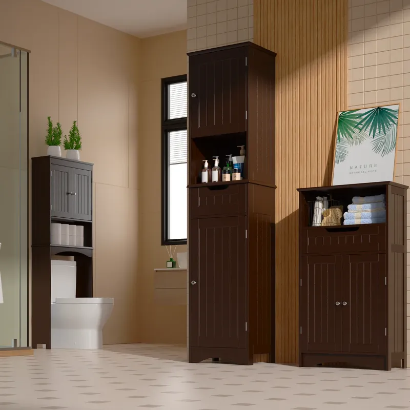 Photo 1 of Victure AP13 67" H Tall Bathroom Storage Cabinet with Adjustable Shelves
