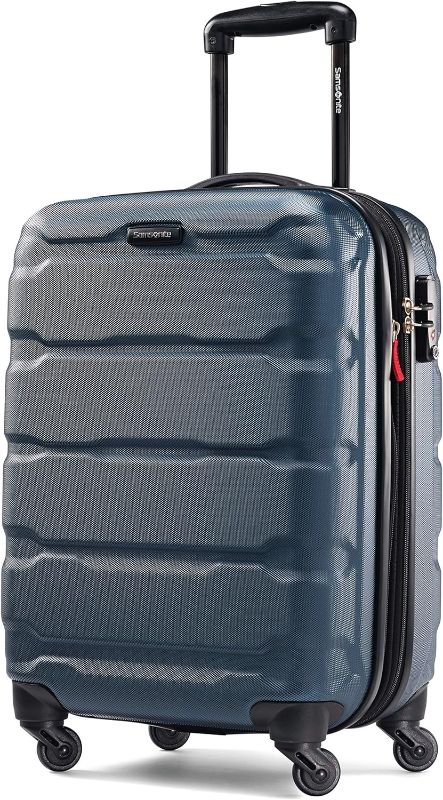 Photo 1 of Samsonite Omni PC Hardside Expandable Luggage with Spinner Wheels, Carry-On 20-Inch, Teal

