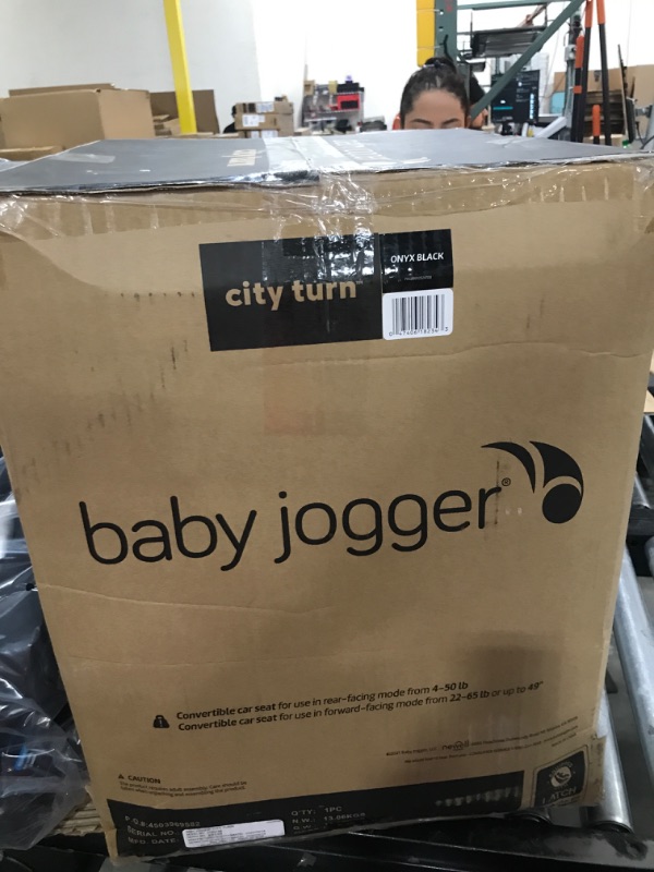 Photo 5 of Baby Jogger City Turn Rotating Convertible Car Seat | Unique Turning Car Seat Rotates for Easy in and Out, Onyx Black