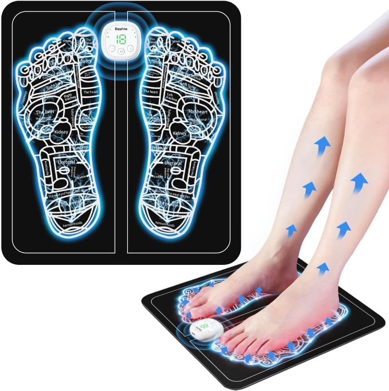Photo 1 of Dapne Foot Massager Mat for Neuropathy - Foot Massager for Pain Plantar Relief, Improve Circulation, Muscle Relaxation, Portable & Rechargeable Feet Massager Pad with 6 Modes &19 Levels
