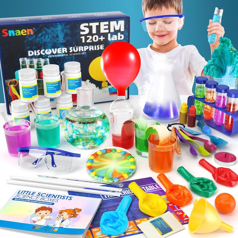 Photo 1 of SNAEN 220+ Lab Experiments Science Kits for Kids, STEM Educational Learning Scientific Tools,Birthday Gifts and Toys for 3 4 5 6 7 8 9 10 11 12 Years Old Boys Girls Kids
