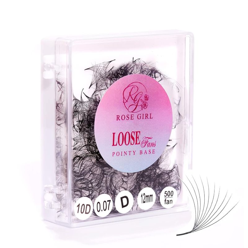 Photo 1 of Loose Promade Fans - Natural Look Handmade Volume Eyelashes From 3D To 16D - C CC D DD Curl - False Lashes Extensions - Thickness 0.03~0.1 mm - 8~20 mm Length (10D-0.03-C (14mm))
