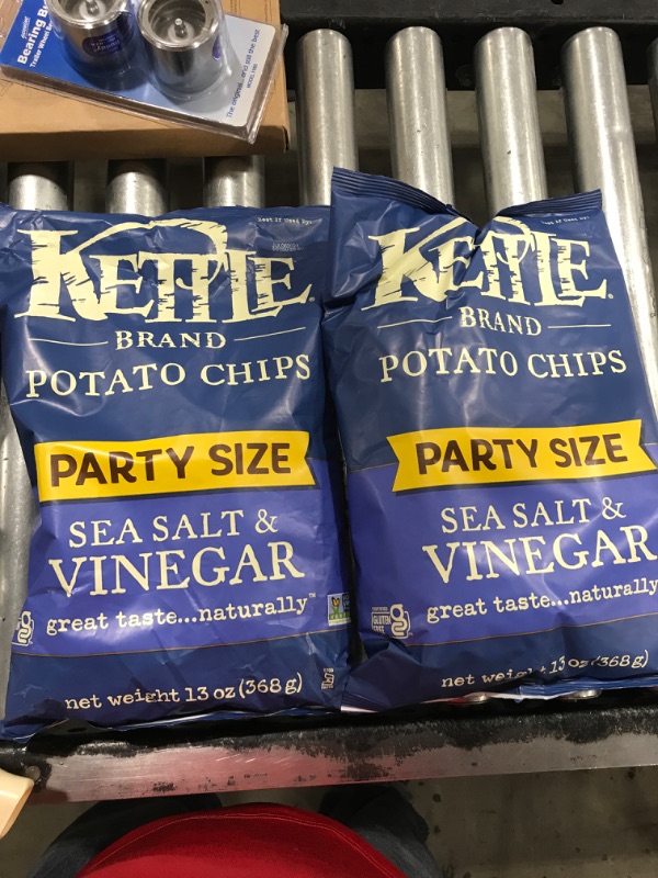 Photo 1 of Kettle Brand Potato Chips Sea Salt & Vinegar Kettle Chips, 13 Oz (Pack of 2 