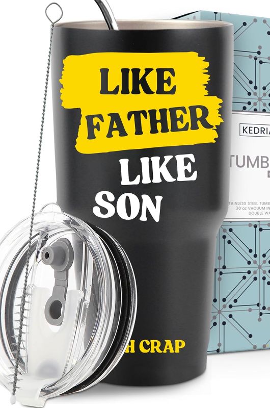 Photo 1 of KEDRIAN Like Father Like Son Tumbler 30oz, Funny Father Gifts From Son, Best Dad Gifts From Son, Birthday Gifts For Dad From Son,Father's Day, Gift Ready https://a.co/d/09r6qgsf