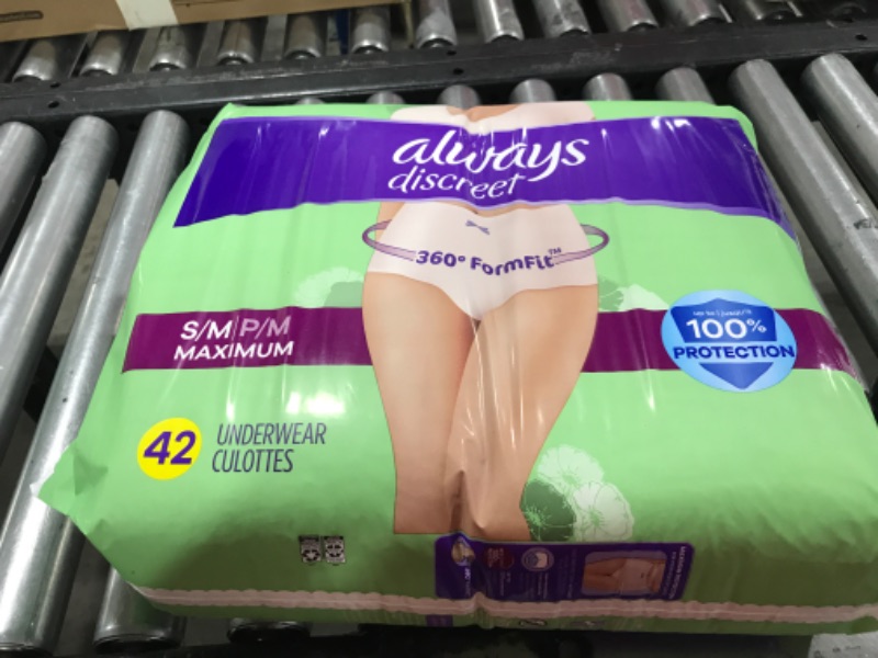 Photo 1 of Always Discreet Adult Underwear Pull On Small/Medium Disposable Heavy Absorbency,  Pack of 42