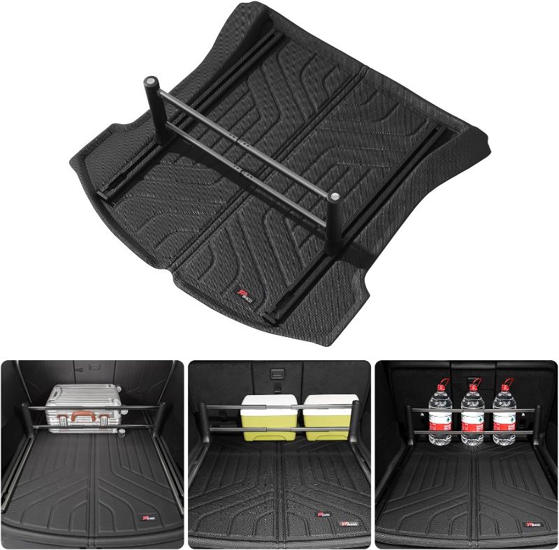 Photo 1 of Tesla Trunk Mats and Luggage Mounts, Trunk Cargo Mats and Cargo Liner, Trunk Liners. Retractable and Adjustable Trunk Cargo Flap