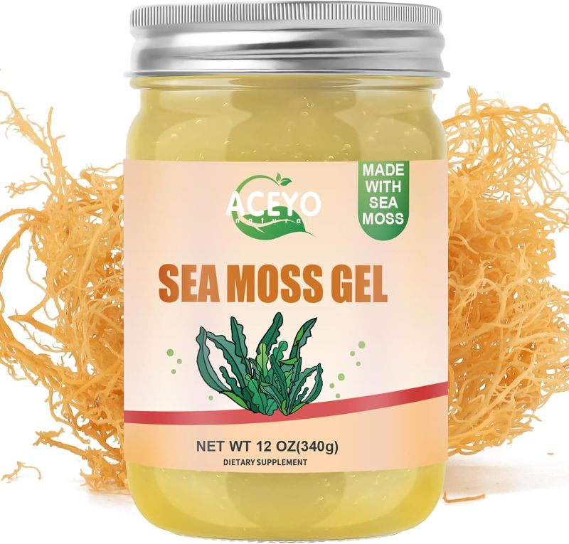 Photo 1 of (12 OZ Organic Sea Moss Gel Raw Vegan Natural Irish Seamoss Gel for Women Men 102 Vitamins and Minerals Wild Harvested Original Flavored Non-GMO
