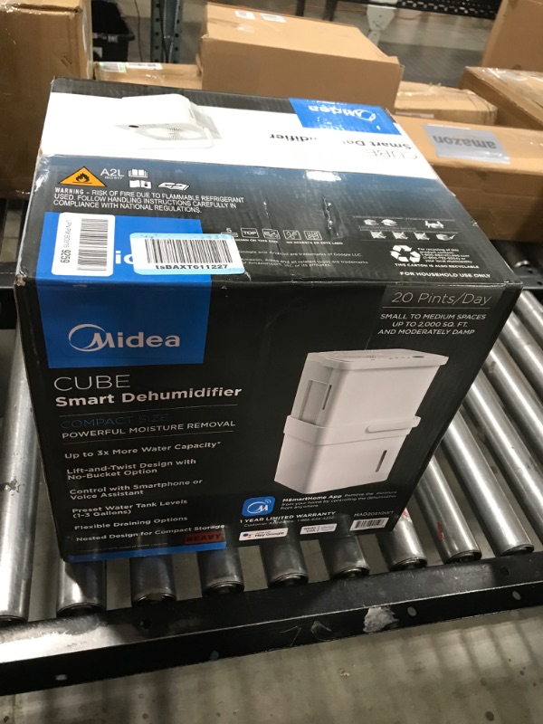 Photo 2 of Midea 1,500 Sq. Ft. Energy Star Certified Dehumidifier With Reusable Air Filter 22 Pint 2019 DOE (Previously 30 Pint) - Ideal For Basements, Large & Medium Sized Rooms, And Bathrooms (White) Standard 1,500 Sq. Ft.