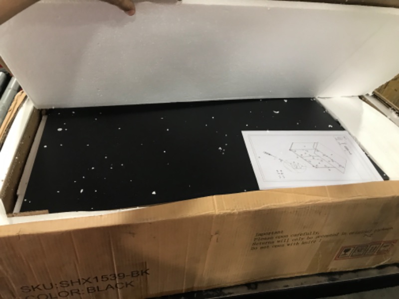 Photo 1 of Shintenchi Rolling Kitchen Island Cart with Folding Drop Leaf Breakfast Bar, Portable Trolley Island with Large Storage Cabinet, Shelf and Drawer, Black Black 1 Cabinet + 3 Drawers