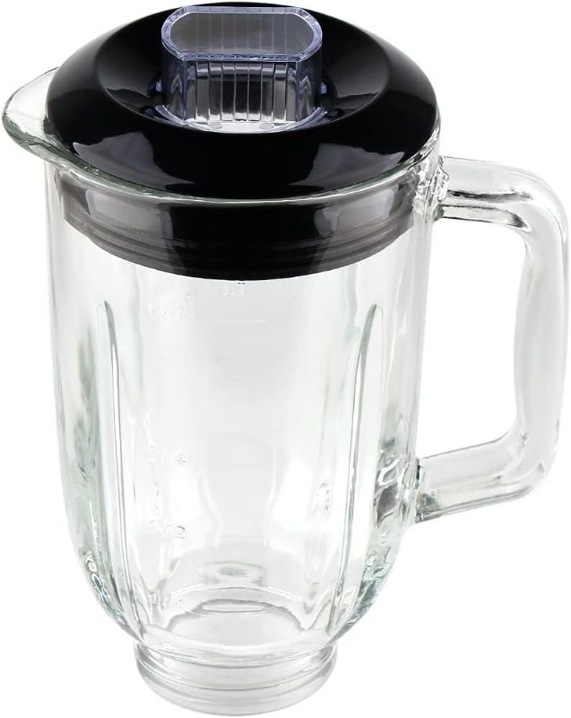 Photo 1 of Replacement Parts 5-Cups Glass jar with lid,Compatible with BLACK&DECKER 10-Speed Blender BL2010BPA/BL2010BP/ BL2020S/ BL-2020/ BL2010BG
